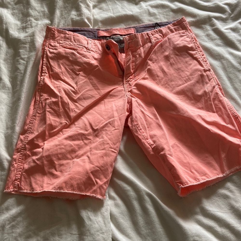 Neon orange paperback shorts